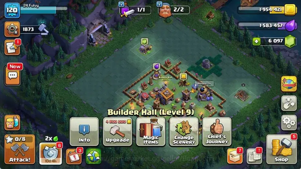 Clash of Clans Accounts Global |TH 18-BH 9|LVL 120|AQ 48 ,MP 25 ,GW 16 ,RC image 18
