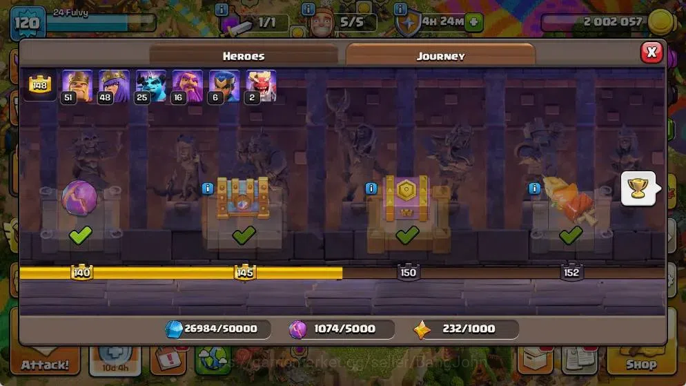 Clash of Clans Accounts Global |TH 18-BH 9|LVL 120|AQ 48 ,MP 25 ,GW 16 ,RC image 9