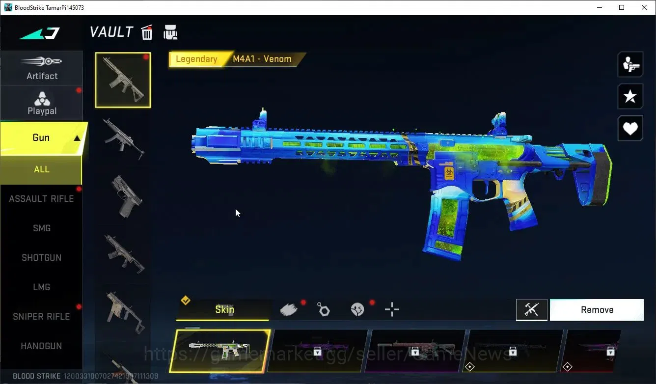 Blood Strike Accounts Rare Skin Asia|Ultra Meele Talon Knife-Scythe|5 Legendary(M4A1,MP5,Vector,URB,SVD)|Log NetEase|Take 4