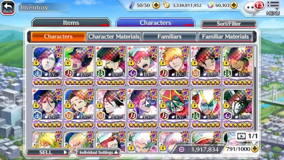 Bleach: Brave Souls Accounts High-End GLOBAL END GAME 1,4M BP+60k ORB|Lv300(DT Ichigo,2 New Ichigo,TYBW25 Yukio,Riruka,10th 12