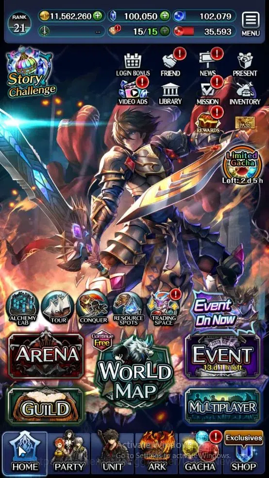 Last Cloudia Accounts Others GLOBAL|100k Crys|Collab Brave Frontier (Oracle Knight Ark)+Top Tier Units (Telestio,G 6