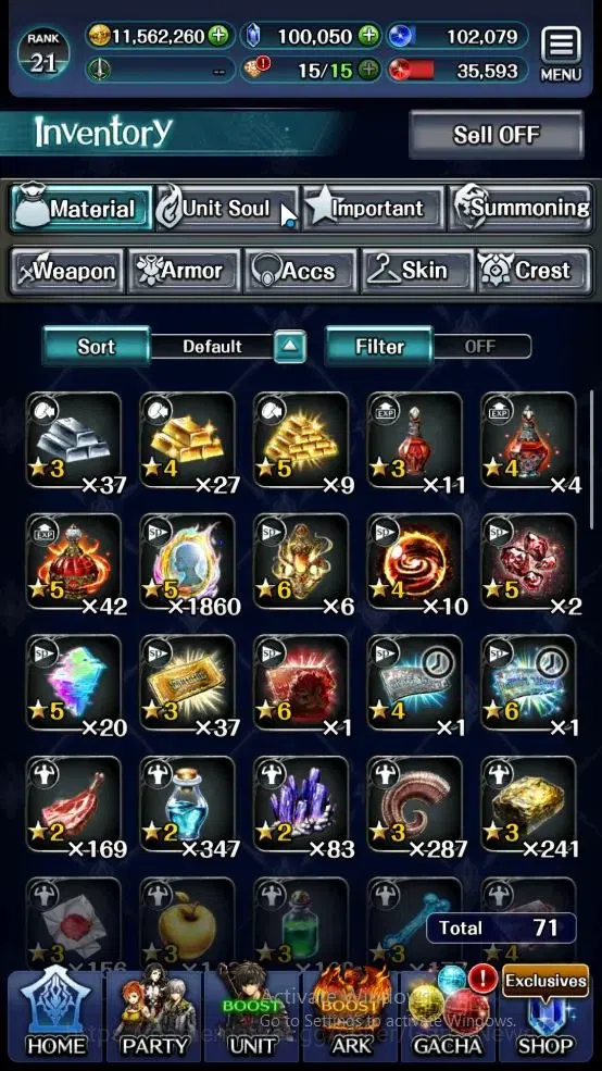 Last Cloudia Accounts Others GLOBAL|100k Crys|Collab Brave Frontier (Oracle Knight Ark)+Top Tier Units (Telestio,G 9