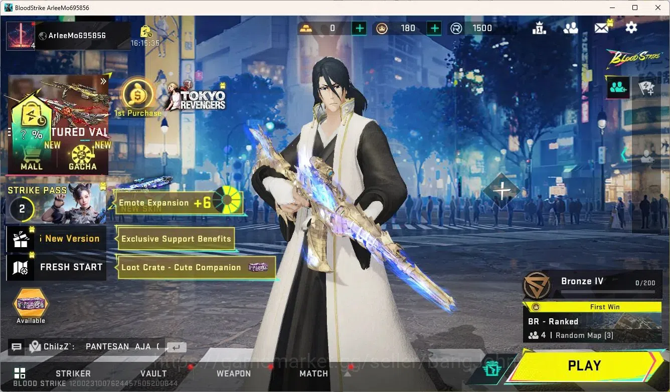 Blood Strike Accounts ASIA | BLEACH: Byakuya Kuchiki | EVANGELION: MCX   image 7