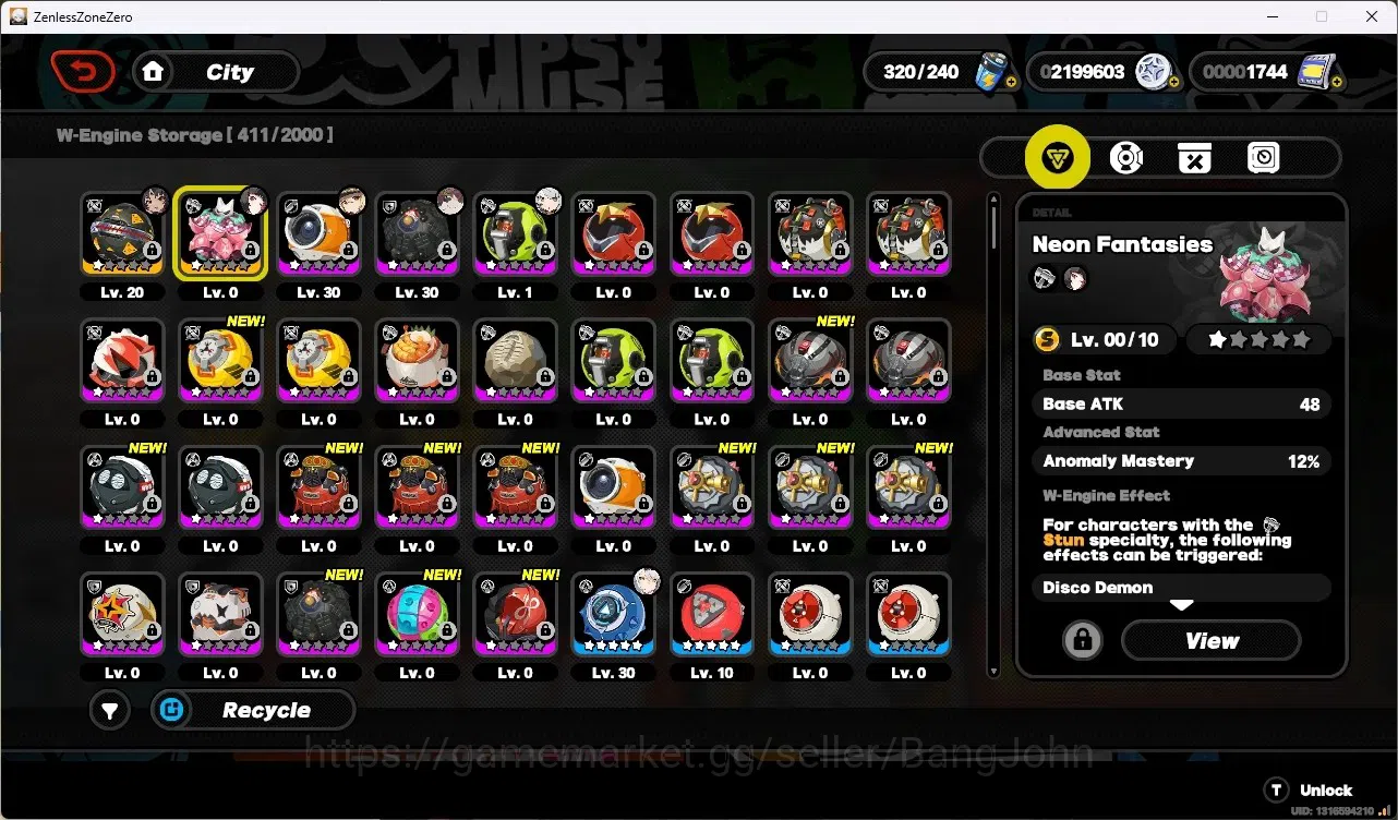 Zenless Zone Zero Accounts ASIA|IK 42|3 Limited,1 VoidHunter [(Nangong Yu+Sig image 11