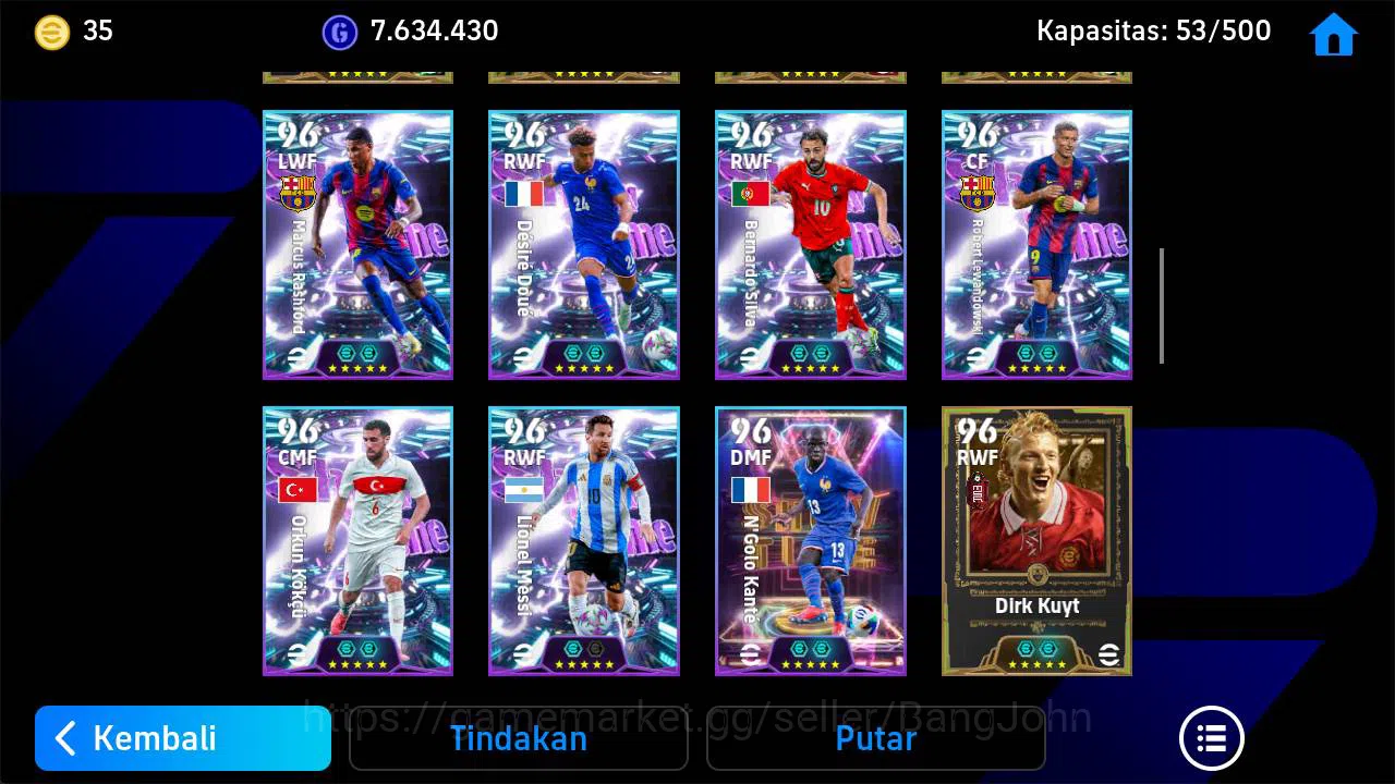 eFootball Accounts Power 3204| messi bigtime old, David silva epic, t image 5