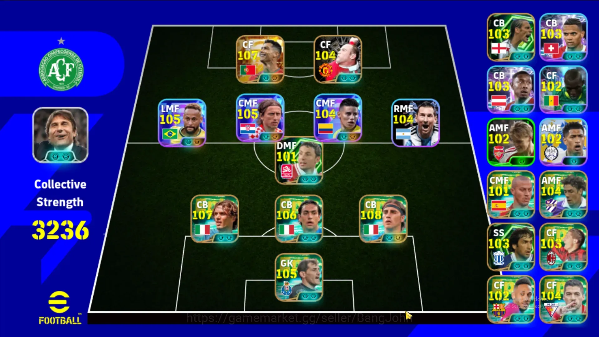 eFootball Accounts Legends & Iconic Players Android|PW 3236|BigT Ronaldo,Epic Casillas Cannavaro Maldini Nesta,ShowT 1