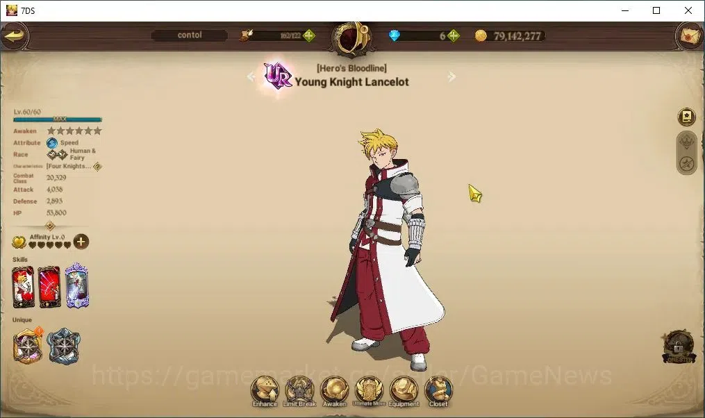 The Seven Deadly Sins: Grand Cross Accounts Endgame Global|339K CC|1 LR+4 UR |Elizabeth,Nemesis 10