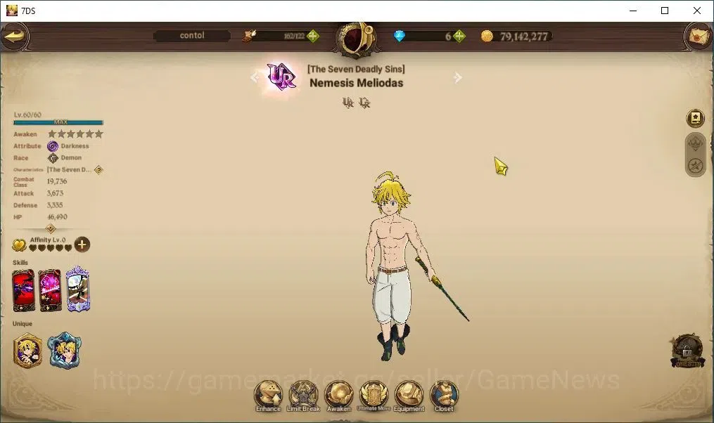 The Seven Deadly Sins: Grand Cross Accounts Endgame Global|339K CC|1 LR+4 UR |Elizabeth,Nemesis 8