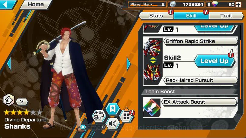 One Piece Bounty Rush Accounts GLOBAL | 6 EX | KOTP Roger, FR Shank, Nusjuro, Kai image 8