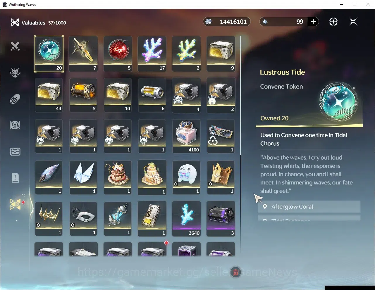 Wuthering Waves Accounts Starter SEA|UL 61|6 Limited+7(5*Weapon),(Hiyuki,Chisa,Zani)+Sign,Lynae,Aemeath,Rebecca,Etc|MC 9