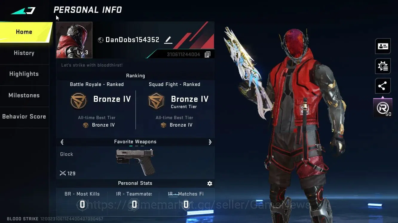Blood Strike Accounts Others ASIA|ETERNAL Bizon-Seraph Lv3 | Legendary Loot Crate-Anhilition | Changename 2