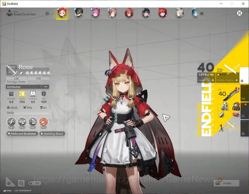 Arknights: Endfield Accounts ASIA|Lv33|7 SSR(2Limited)+10(*6WP)|[RossiP1+Sign,Y image 3