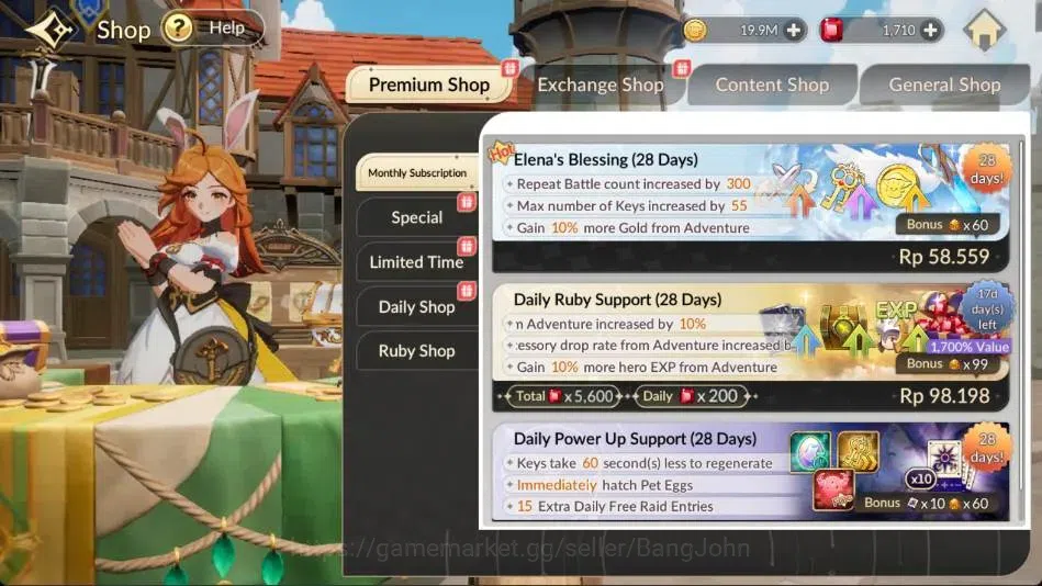 Seven Knights Re:Birth Accounts Global |4 EX7 (Fai,Juri,Gelidus,Melia)|45 TC6(Clem image 17