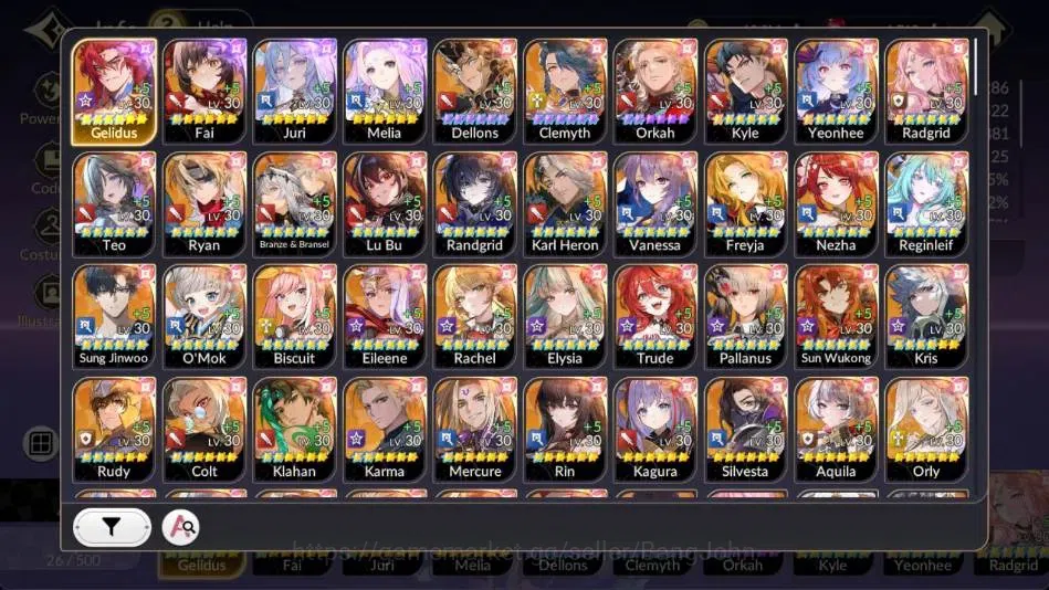 Seven Knights Re:Birth Accounts Global |4 EX7 (Fai,Juri,Gelidus,Melia)|45 TC6(Clem image 2
