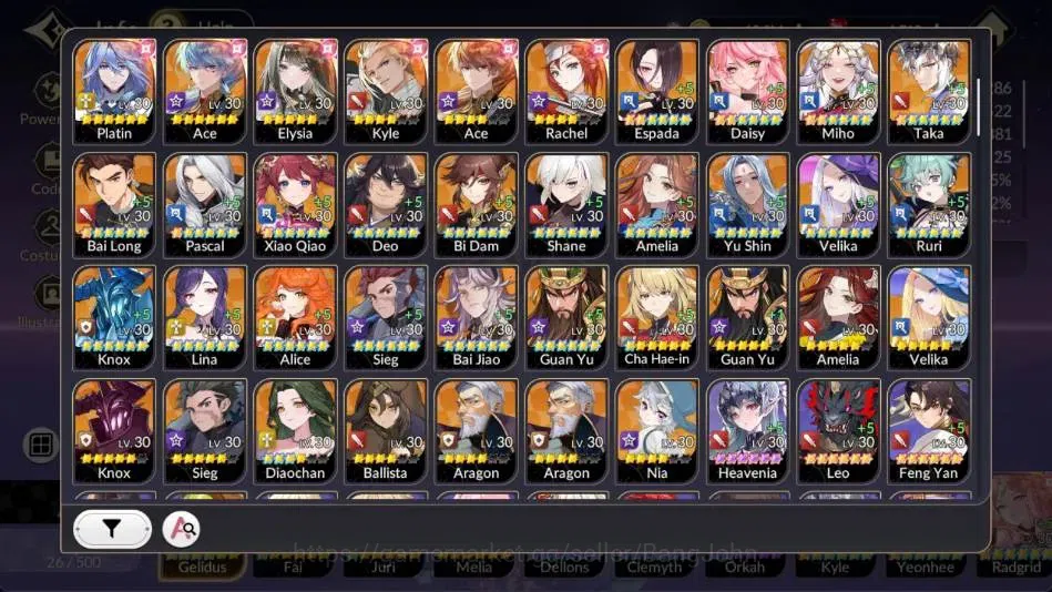 Seven Knights Re:Birth Accounts Global |4 EX7 (Fai,Juri,Gelidus,Melia)|45 TC6(Clem image 3