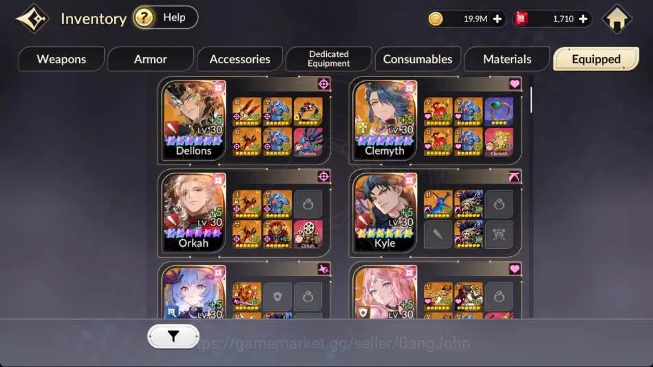 Seven Knights Re:Birth Accounts Global |4 EX7 (Fai,Juri,Gelidus,Melia)|45 TC6(Clem image 7