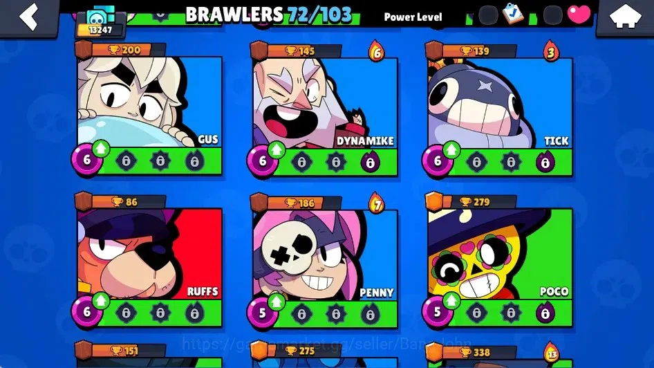 Brawl Stars Accounts Global|13247 Trophy|72 Brawlers-12 Max Lv.|10 Hype image 10