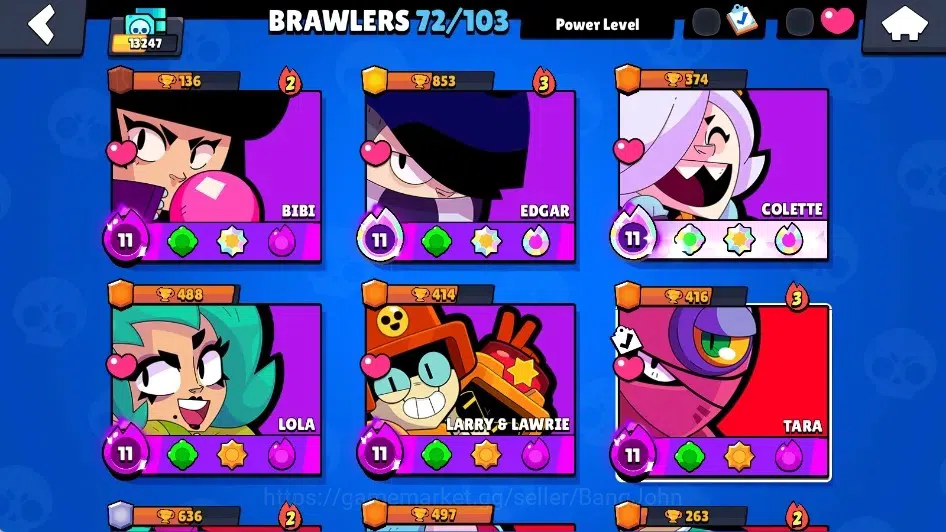 Brawl Stars Accounts Global|13247 Trophy|72 Brawlers-12 Max Lv.|10 Hype image 6