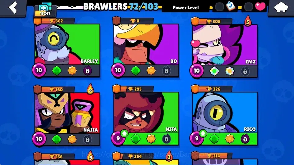 Brawl Stars Accounts Global|13247 Trophy|72 Brawlers-12 Max Lv.|10 Hype image 8