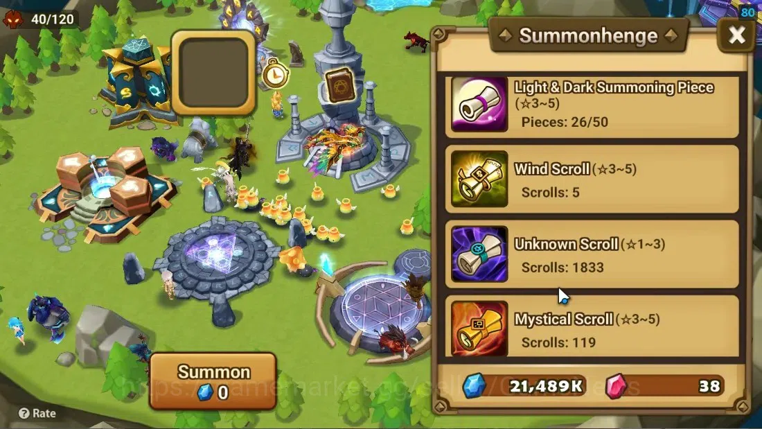 Summoners War: Sky Arena Accounts Starter ASIA|Lv 26|Ready Gacha|99 12 YSC + 160 11 YSC + 3 LAAS + 5 LS + 4 LDS + 119 MS |1 12