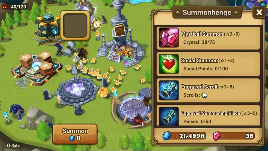 Summoners War: Sky Arena Accounts Starter ASIA|Lv 26|Ready Gacha|99 12 YSC + 160 11 YSC + 3 LAAS + 5 LS + 4 LDS + 119 MS |1 13