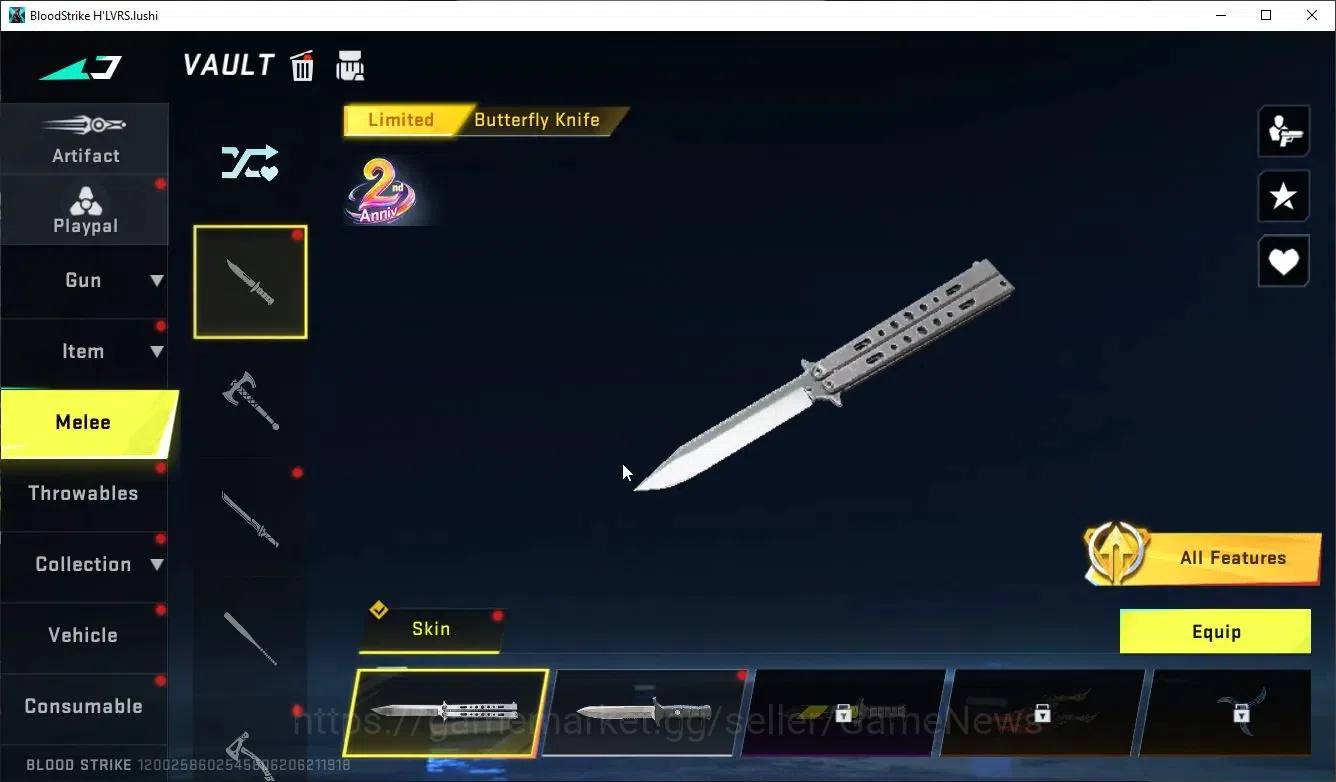 Blood Strike Accounts ASIA|ETERNAL JET-COMET+MELEE Scyth+COLLAB TR FN200 image 12