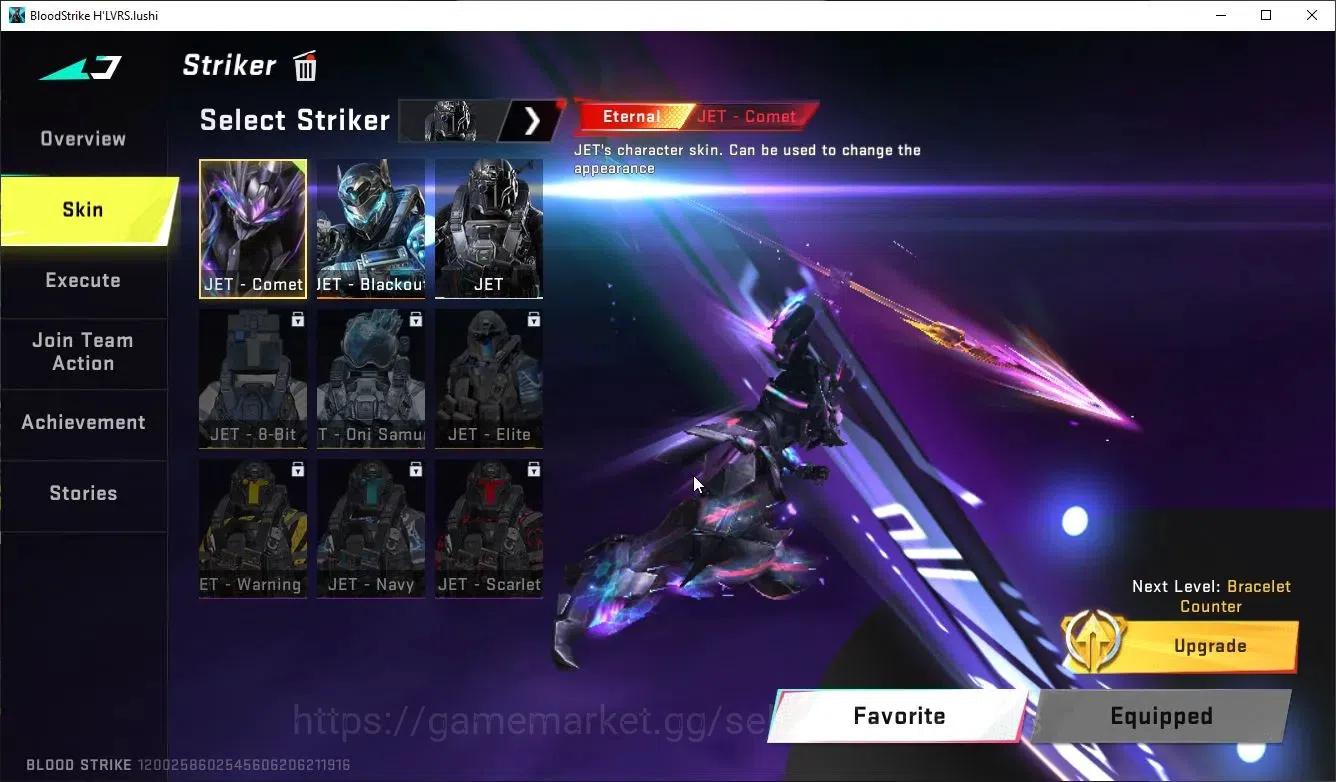 Blood Strike Accounts ASIA|ETERNAL JET-COMET+MELEE Scyth+COLLAB TR FN200 image 3