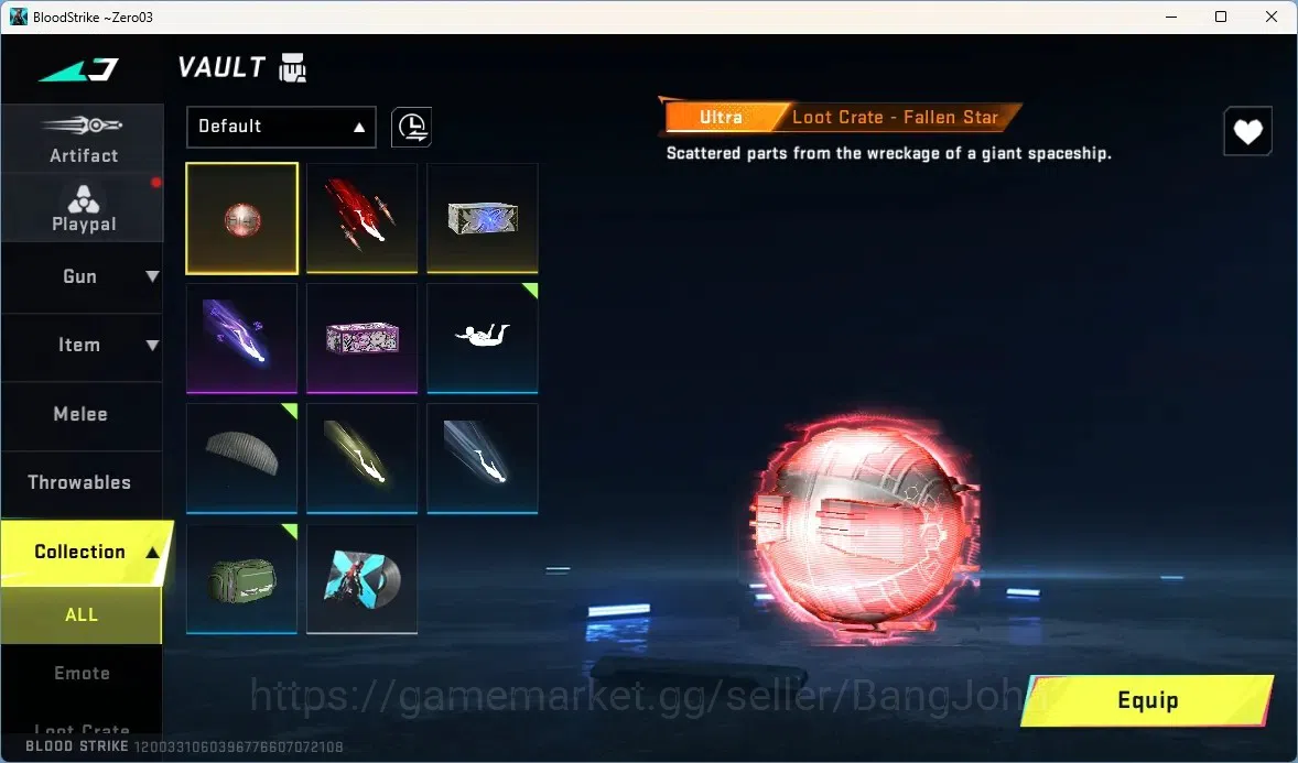Blood Strike Accounts Others ASIA | 1 ULTRA STRIKER: ZERO-Nullifier|2Legendary Gun : Kala,HK416|1 Ultra Item|Check SS BS1963B 4