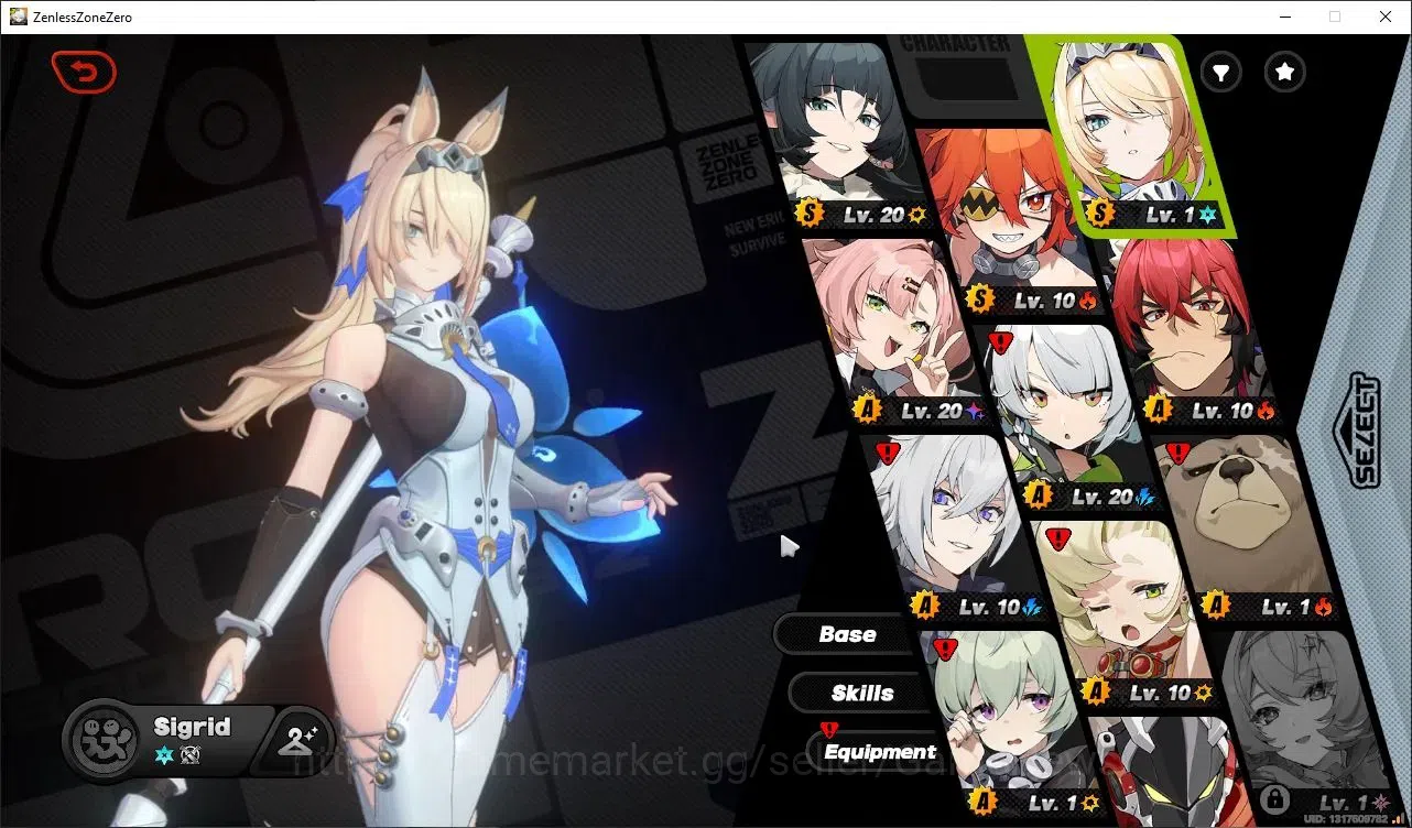 Zenless Zone Zero Accounts Starter ASIA|IK 13|S1 Ch1|Starter 2 Limited (Sigrid De lazure,Jane Doe+Sign)+1 Standard 1