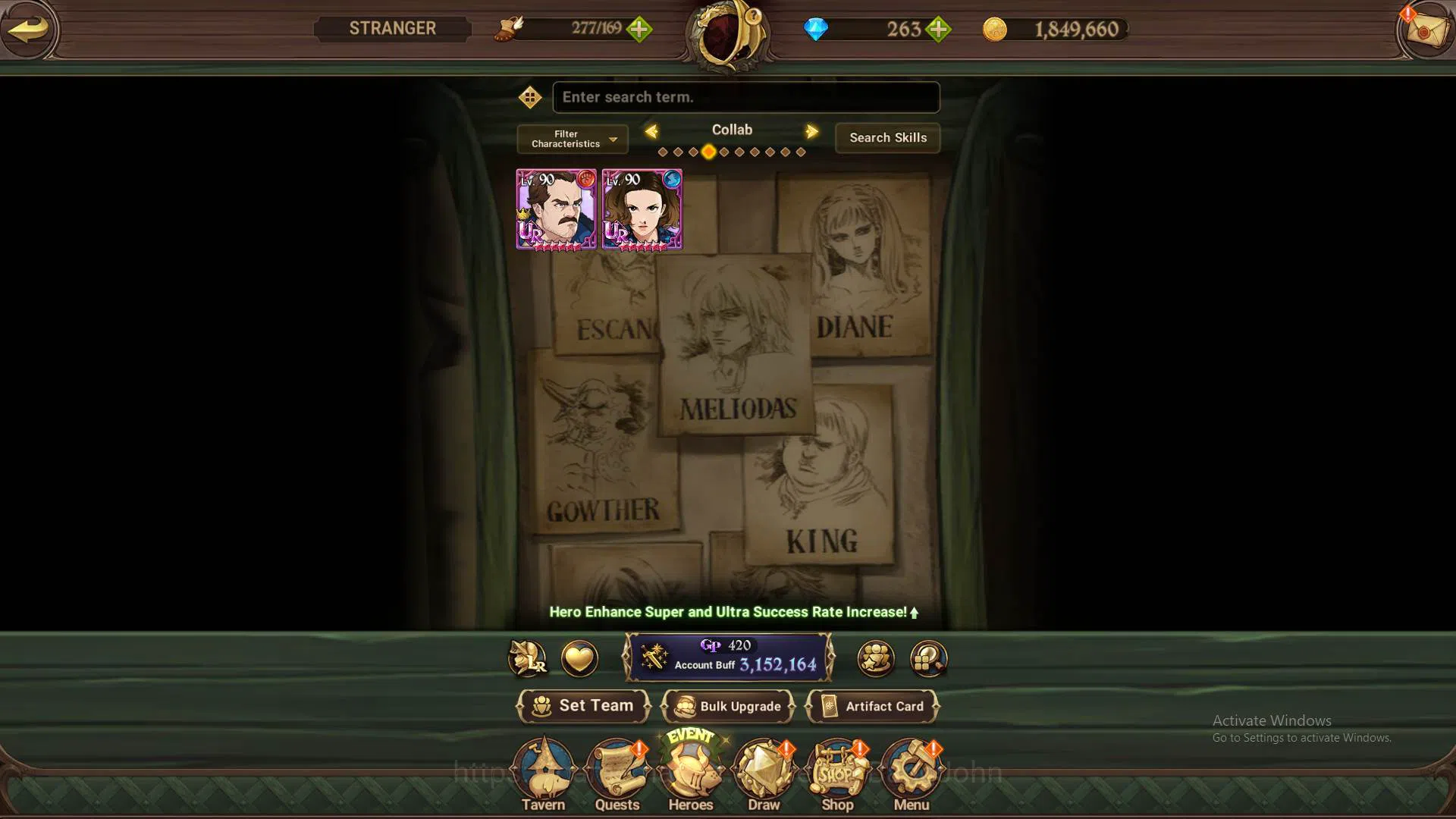 The Seven Deadly Sins: Grand Cross Accounts Others ASIA|3.1M CC|DM 263|2 Collab ST|UR 8