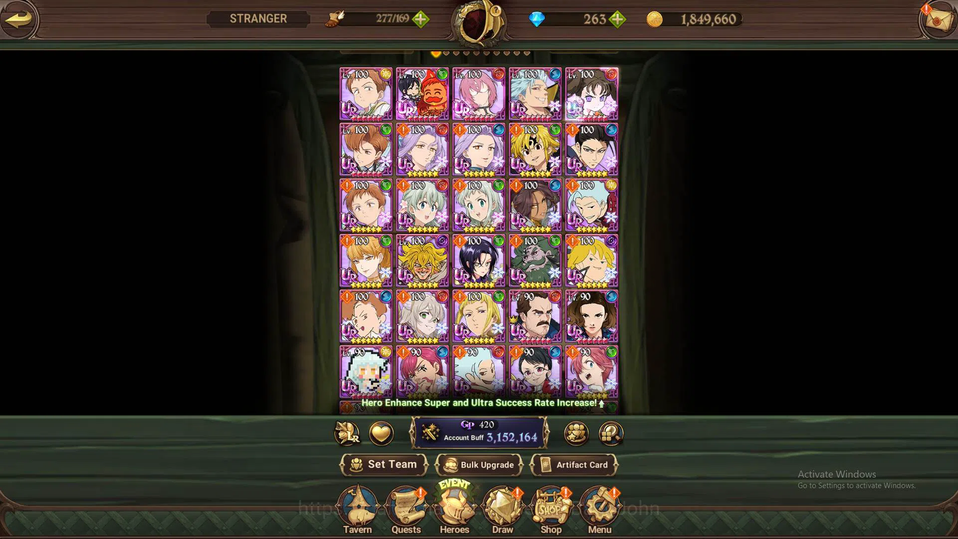 The Seven Deadly Sins: Grand Cross Accounts Others ASIA|3.1M CC|DM 263|2 Collab ST|UR 9