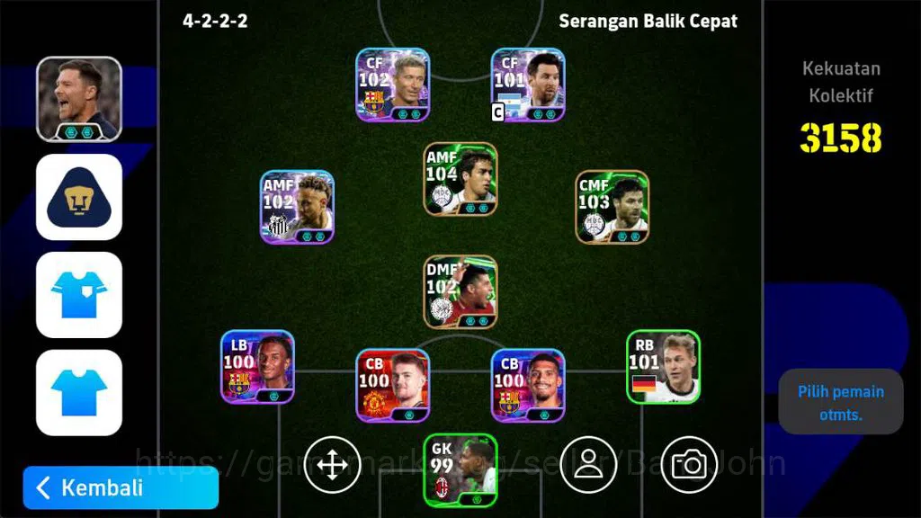 eFootball Accounts Power 3158, Marco reus epic, X Alonso epic, M rash image 8
