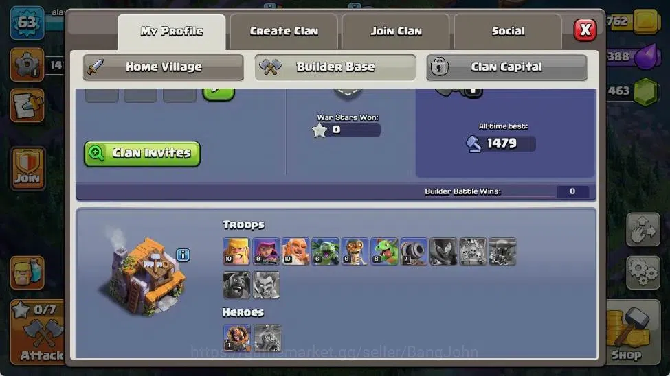 Clash of Clans Accounts Global | TH 10-BH 5 | LVL 63|HH 3|AQ 20 ,MP 5  ,BK image 11