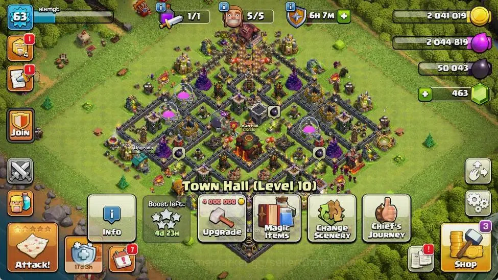 Clash of Clans Accounts Global | TH 10-BH 5 | LVL 63|HH 3|AQ 20 ,MP 5  ,BK image 2