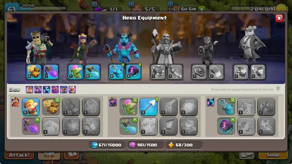 Clash of Clans Accounts Global | TH 10-BH 5 | LVL 63|HH 3|AQ 20 ,MP 5  ,BK image 7