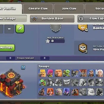 Clash of Clans Mid-Tier Global | TH 10-BH 5 | LVL 63|HH 3|AQ 20 ,MP 5  ,BK image 1