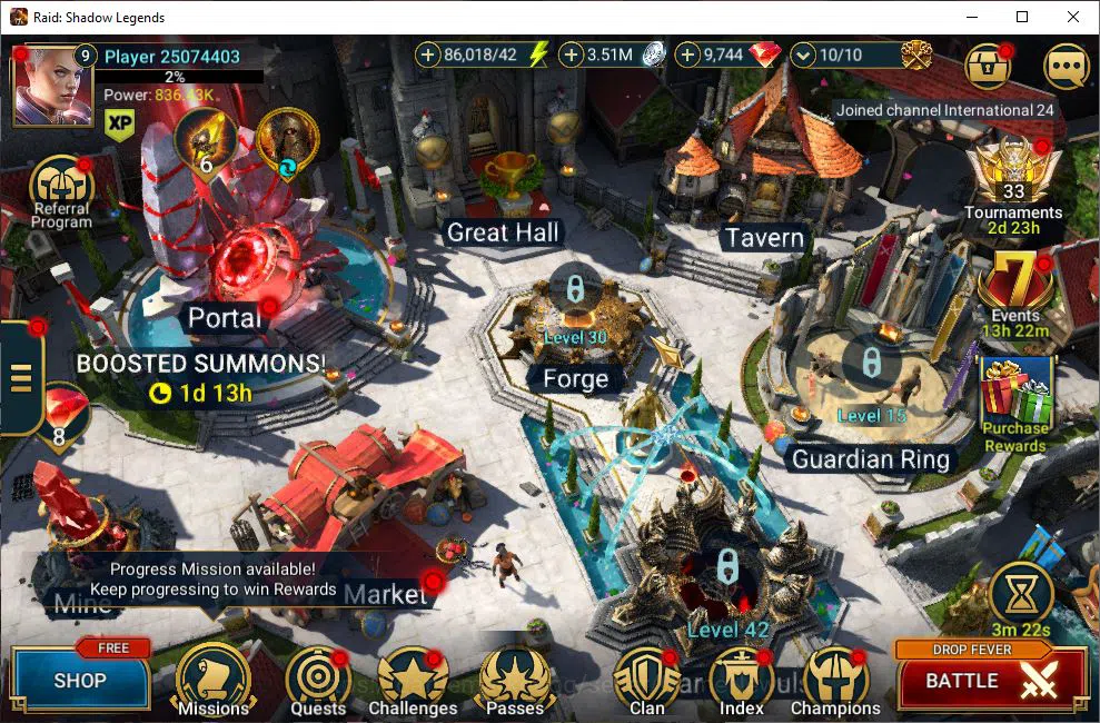 Lv9 836K Power|1 Mythic(ArachoMoon)+23 Legendary(Visix,Artax,Ninja,Xenomorph,McAngelo,Etc)|9,7K Gem+86K Energy|Plarium(RSL1349) Raid: Shadow Legends Mid-Game Lv9 836K Power|1 Mythic(ArachoMoon)+23 Legendary(V image 1