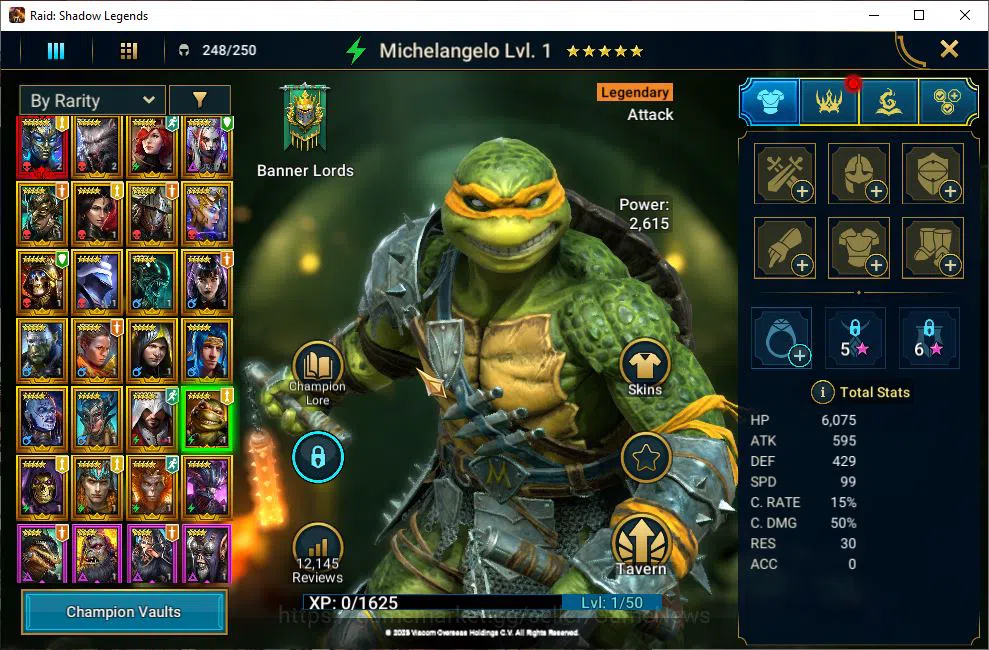 Raid: Shadow Legends Accounts Mid-Game Lv9 836K Power|1 Mythic(ArachoMoon)+23 9