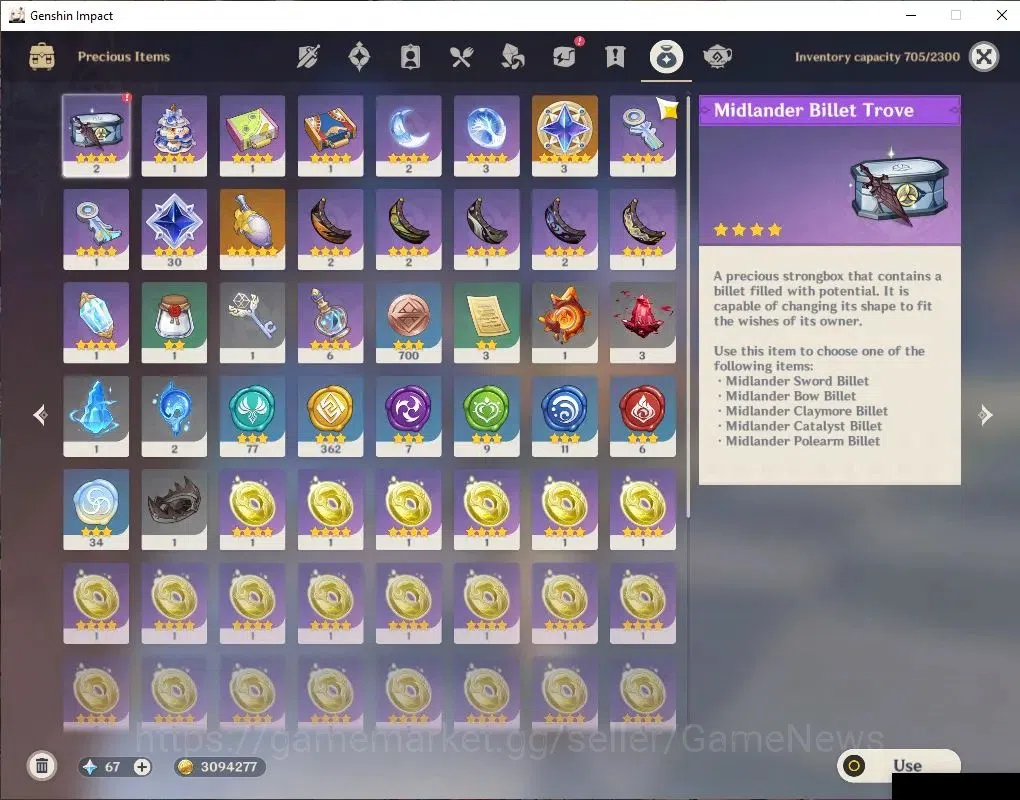 Genshin Impact Accounts ASIA|AR56|4Limited+1(*5Weapon)|Prime Flins|Varka,F image 10
