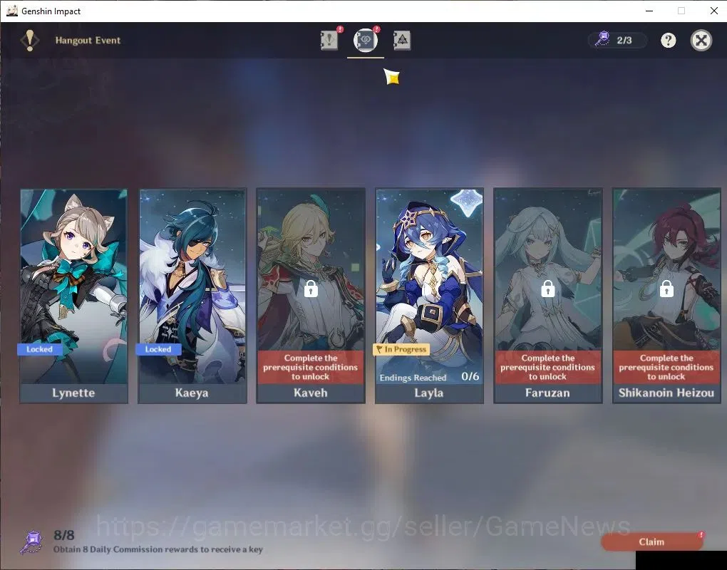 Genshin Impact Accounts ASIA|AR56|4Limited+1(*5Weapon)|Prime Flins|Varka,F image 13
