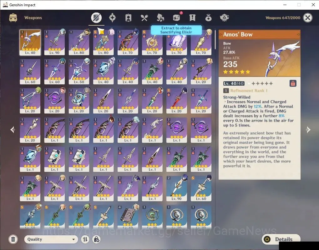 Genshin Impact Accounts ASIA|AR56|4Limited+1(*5Weapon)|Prime Flins|Varka,F image 5