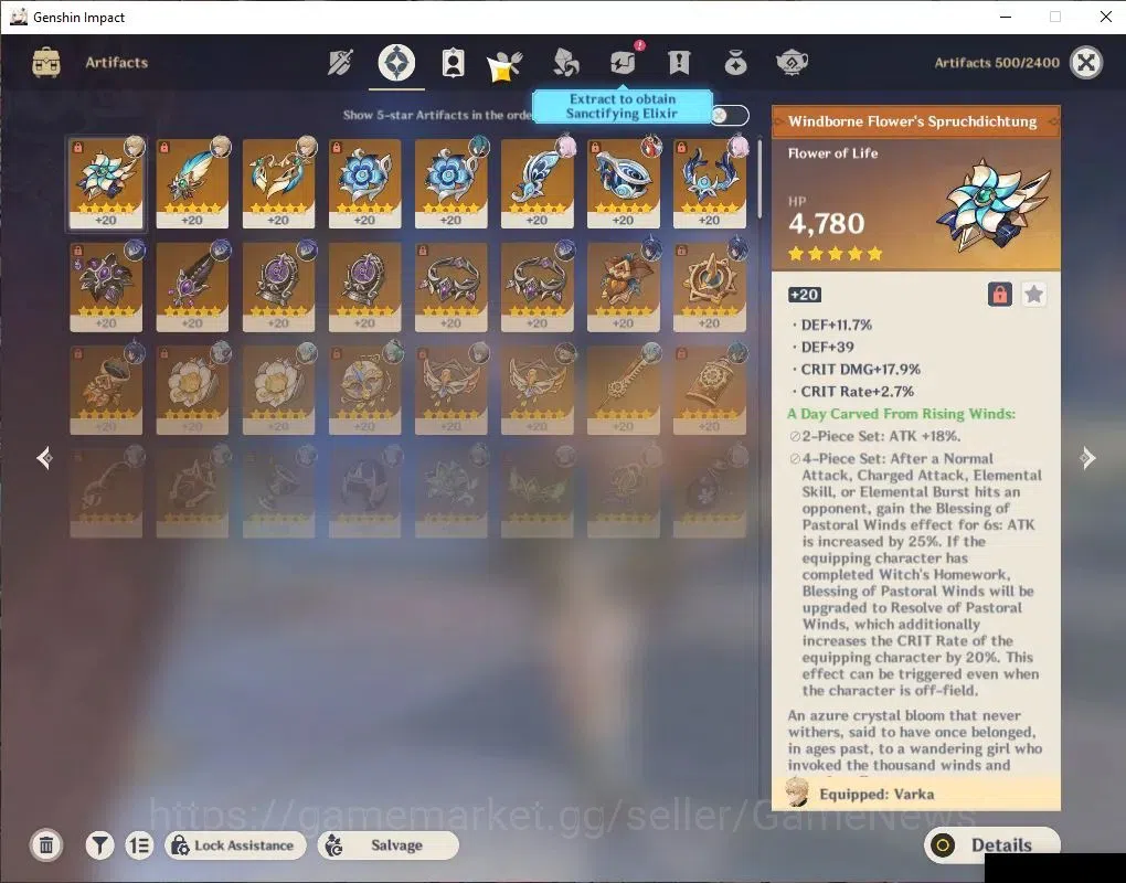 Genshin Impact Accounts ASIA|AR56|4Limited+1(*5Weapon)|Prime Flins|Varka,F image 6