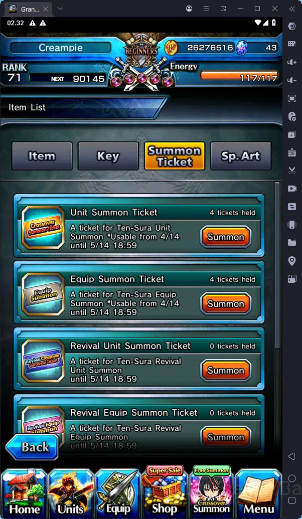 Grand Summoners Accounts [GLOBAL] Rank 71 | 5 Ascend | Demon Lord Rimuru TW image 4