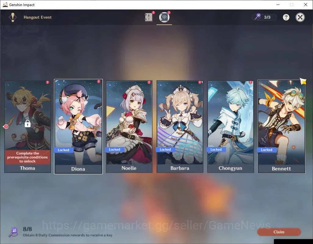 Genshin Impact Accounts Others ASIA|AR 40|3 Limited + 1 (*5 Weapon)|Citlali C1,Mavuika,Yelan|Bloodsoaked Ruins|Mc 15