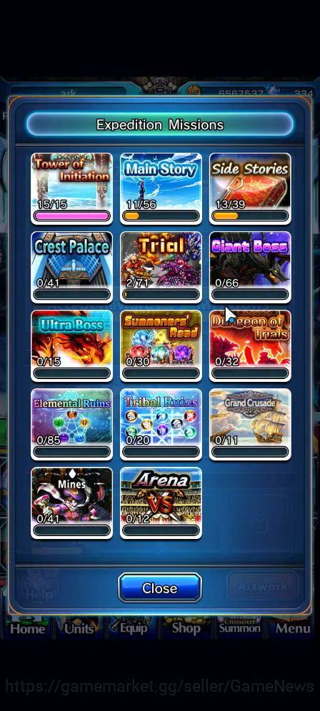 Grand Summoners Accounts Starter Global|Rank 55|5 Ascend|Emiya Shirou,Miracle Isliid,Summer Illya,Miyu,Saber Alter|Lpot 12