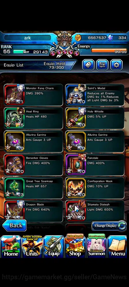 Grand Summoners Accounts Starter Global|Rank 55|5 Ascend|Emiya Shirou,Miracle Isliid,Summer Illya,Miyu,Saber Alter|Lpot 5