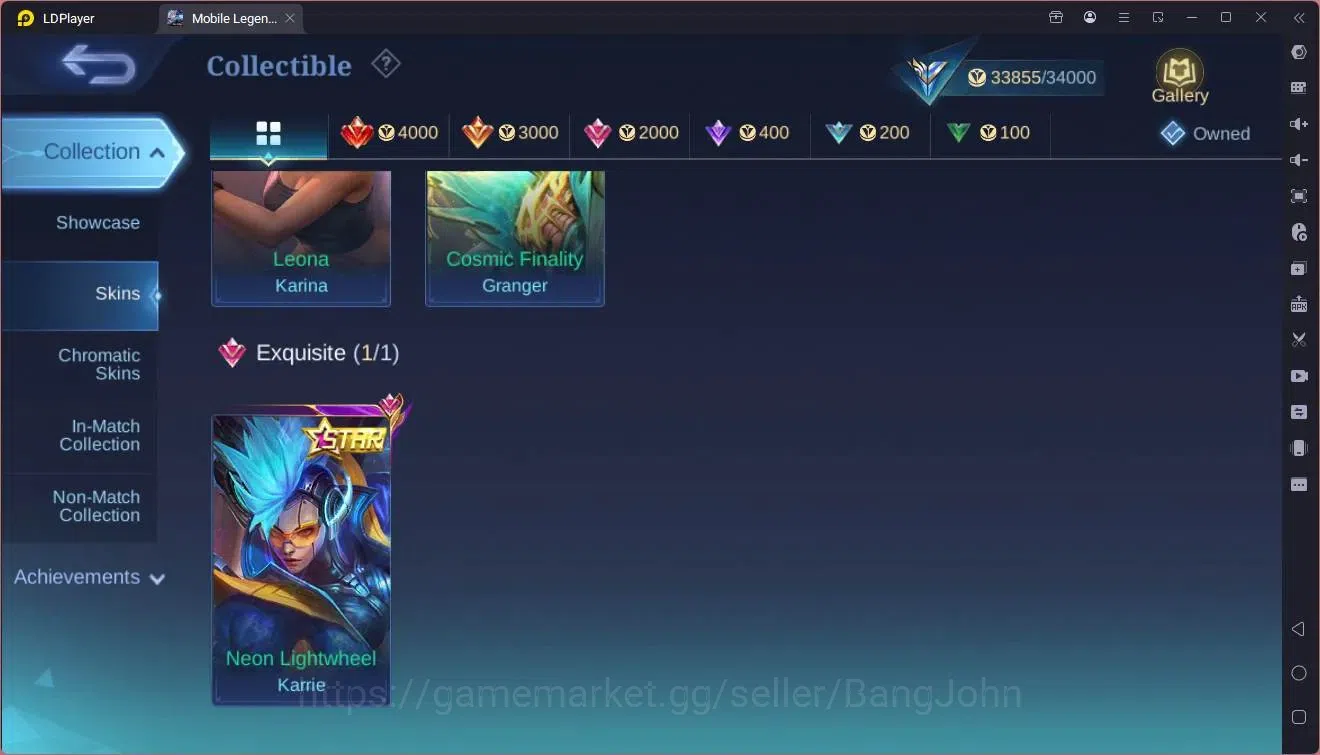 Mobile Legends: Bang Bang Accounts Global|Skin 127|Expert|KOF Karina|Prime Granger|5- image 8