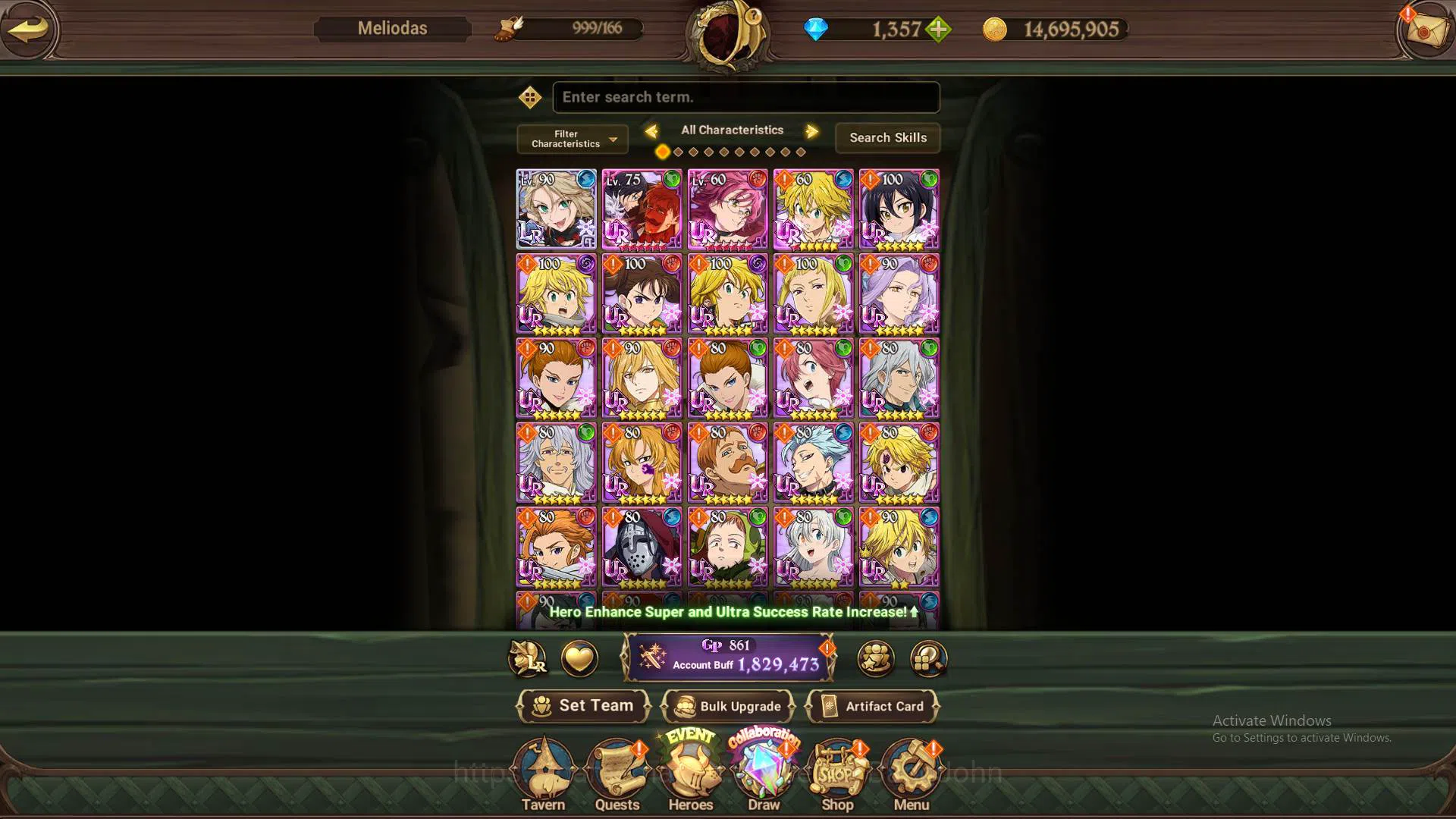 The Seven Deadly Sins: Grand Cross Accounts GLOBAL|1.8M CC|DM 1.357|Collab Rem Re-zero|LR Roxy image 10