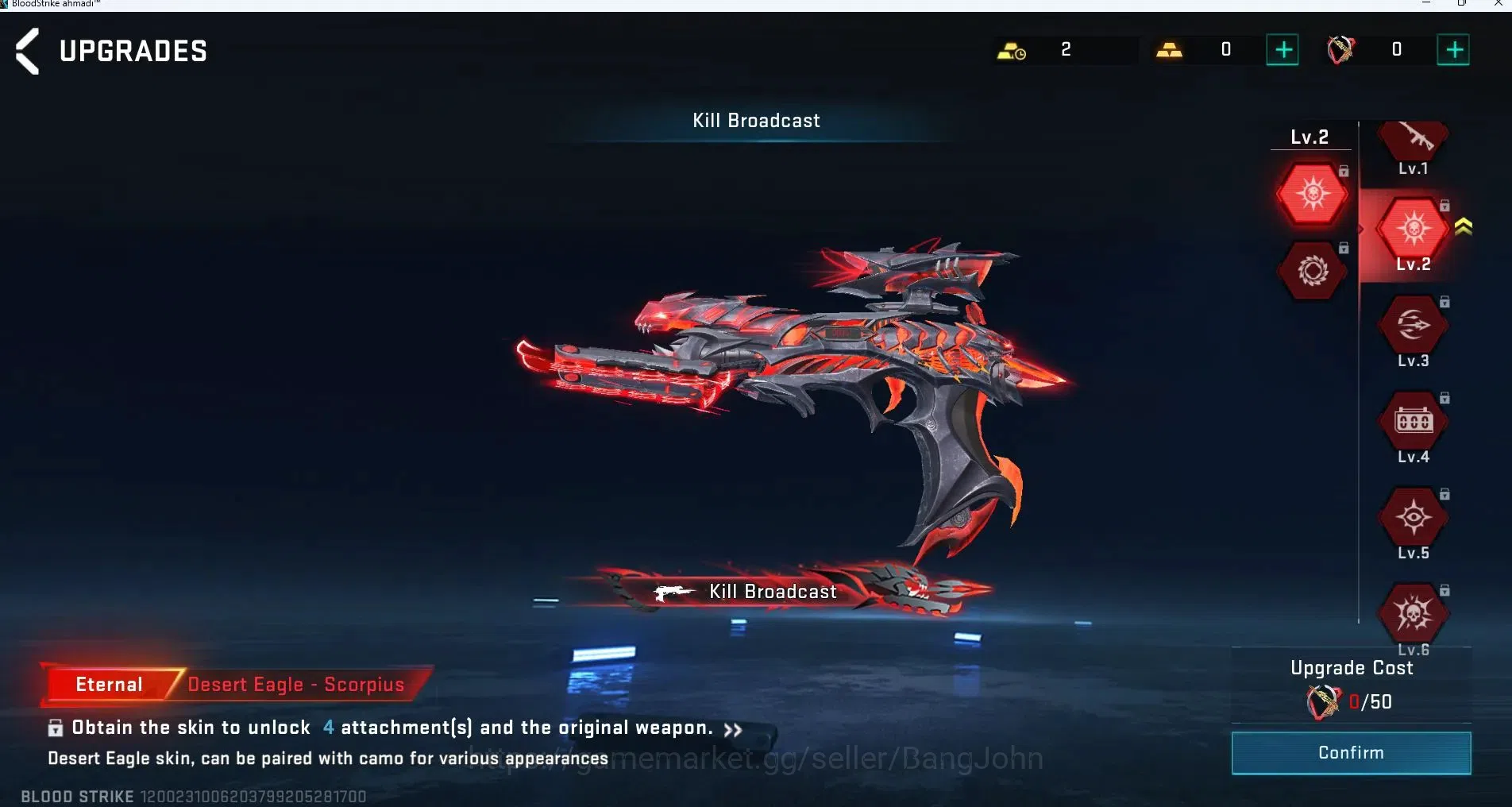 Blood Strike Accounts ASIA | 1 ETERNAL: Desert Eagle Scorpius | 1 TR: MP image 5