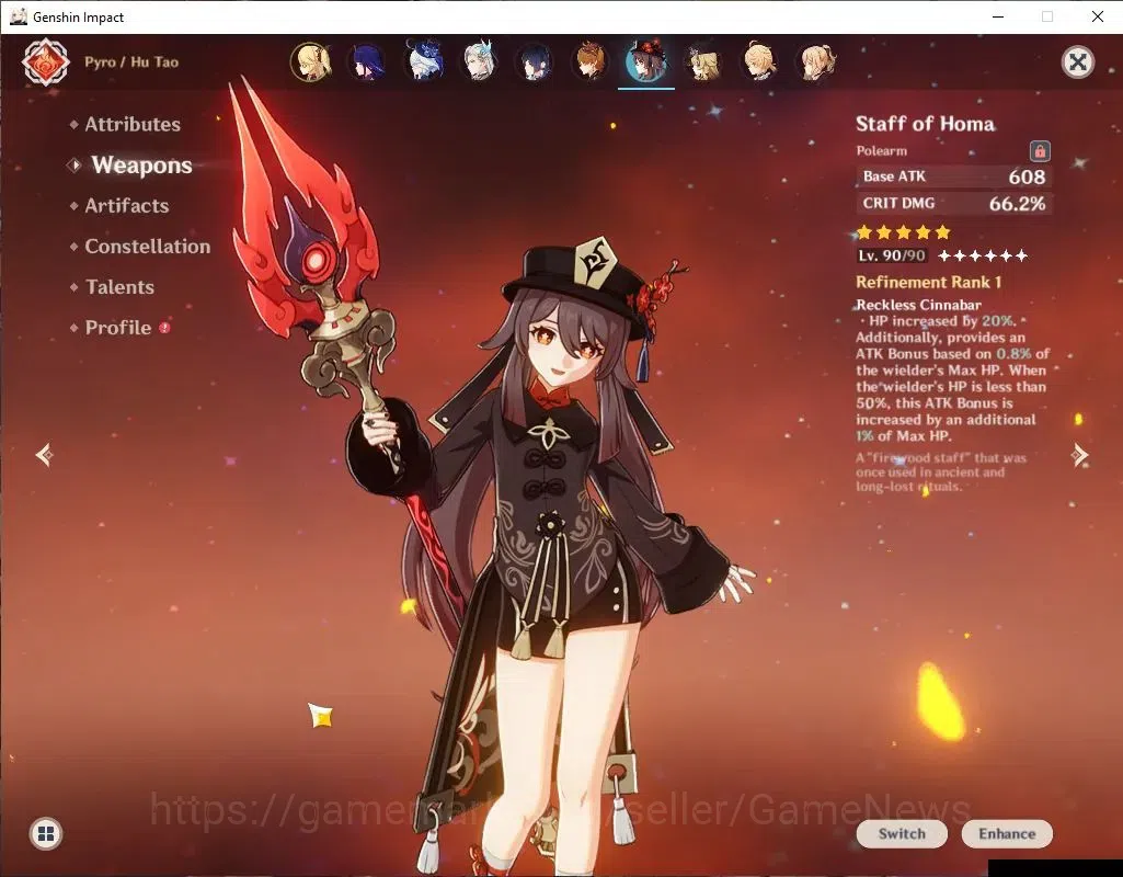 Genshin Impact Accounts Asia|AR 58|13 Limit +9(*5WEP)|(Neuvilette,Hutao)+S image 4